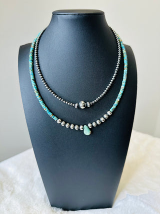 Bandit Authentic Turquoise Hand Beaded Necklace-Necklaces-Motis & CO-Motis & Co Boutique, Women's Fashion Boutique in Carthage, Missouri
