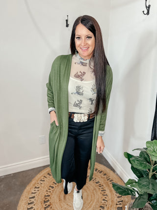 Catch Me Cardigan Olive-Cardigans-Haptics-Motis & Co Boutique, Women's Fashion Boutique in Carthage, Missouri