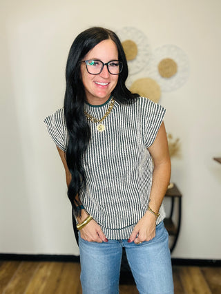 Finley Green Ribbed Knit Sweater Vest-Sweaters-Very J-Motis & Co Boutique, Women's Fashion Boutique in Carthage, Missouri