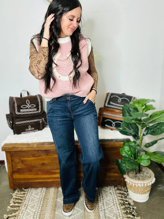 Judy Blue Ward Wide Leg Judy Blue Jeans-Jeans-Judy Blue-Motis & Co Boutique, Women's Fashion Boutique in Carthage, Missouri