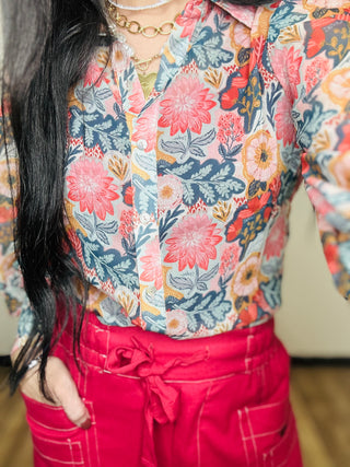 Poppie Vintage Boho Sheer Blouse-Long Sleeves-Turquoise Haven-Motis & Co Boutique, Women's Fashion Boutique in Carthage, Missouri