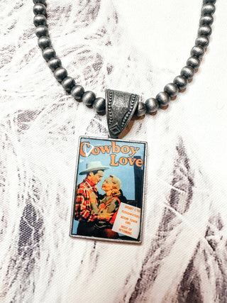 Vintage Cowboy Poster Necklace-Necklaces-Western Elite-Motis & Co Boutique, Women's Fashion Boutique in Carthage, Missouri