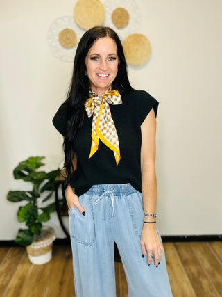 Elise Oversized Sweater Vest Top - Black-Sweaters-Very J-Motis & Co Boutique, Women's Fashion Boutique in Carthage, Missouri