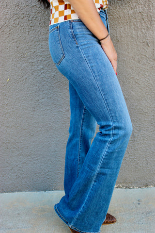 Judy Blue Brock High Rise Flare Jeans-Jeans-Judy Blue-Motis & Co Boutique, Women's Fashion Boutique in Carthage, Missouri