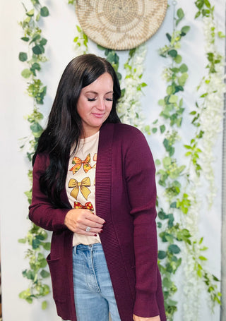 Nikki Waffle Knit Sweater Cardigan-Cardigans-staccato-Motis & Co Boutique, Women's Fashion Boutique in Carthage, Missouri