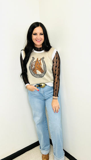 Buck Of The Draw Knit Vest-sleeveless-2 Fly-Motis & Co Boutique, Women's Fashion Boutique in Carthage, Missouri