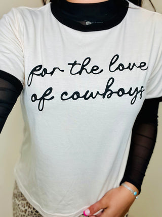 Love Of Cowboys Graphic Tee-Graphic Tees-Rodeo Hippie-Motis & Co Boutique, Women's Fashion Boutique in Carthage, Missouri