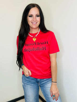 Hard Fought Red Graphic Tee-Graphic Tees-Motis & CO-Motis & Co Boutique, Women's Fashion Boutique in Carthage, Missouri