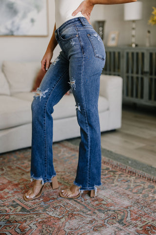 O'Hara Destroyed Straight Jeans-Jeans-Ave-Motis & Co Boutique, Women's Fashion Boutique in Carthage, Missouri