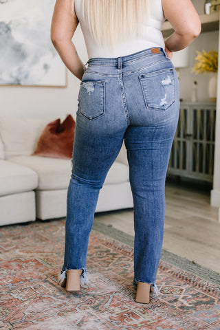 O'Hara Destroyed Straight Jeans-Jeans-Ave-Motis & Co Boutique, Women's Fashion Boutique in Carthage, Missouri