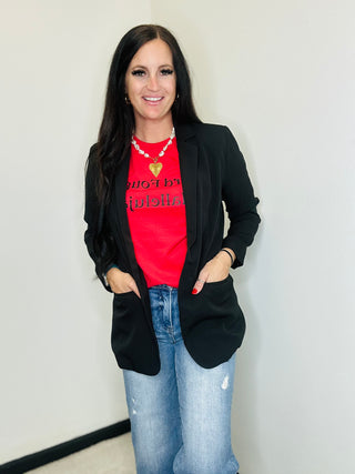 Classic Open Front Blazer in Black - Ruth-Blazers-Zenana-Motis & Co Boutique, Women's Fashion Boutique in Carthage, Missouri