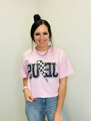 Jesus Checkered Lightning Bolt Tee-Graphic Tees-Motis & CO-Motis & Co Boutique, Women's Fashion Boutique in Carthage, Missouri