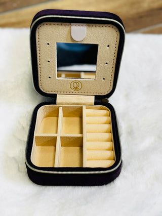 Velvet Travel Jewelry Box-Accessories-Motis & CO-Motis & Co Boutique, Women's Fashion Boutique in Carthage, Missouri