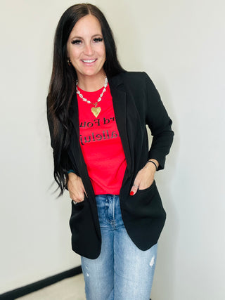 Classic Open Front Blazer in Black - Ruth-Blazers-Zenana-Motis & Co Boutique, Women's Fashion Boutique in Carthage, Missouri