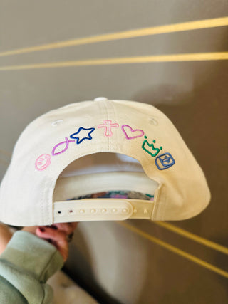 Follow Jesus Colorful Embroidered Hat-Hats-Poppy & Pine-Motis & Co Boutique, Women's Fashion Boutique in Carthage, Missouri