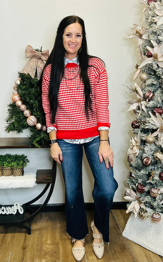 Kaia Mixed Print Sweater-Sweaters-staccato-Motis & Co Boutique, Women's Fashion Boutique in Carthage, Missouri