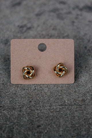 Gold Knot Stud Earrings-Earrings-MOTIS-Motis & Co Boutique, Women's Fashion Boutique in Carthage, Missouri