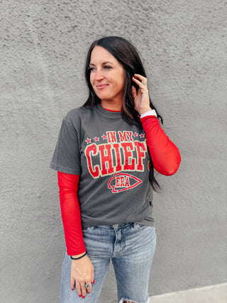 Chiefs Era Gameday Graphic Tee-Graphic Tees-Southern Babe Wholesale-Motis & Co Boutique, Women's Fashion Boutique in Carthage, Missouri