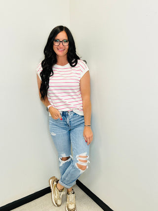 Ryan Tummy Control Straight Crop Risen Jeans-Jeans-Risen-Motis & Co Boutique, Women's Fashion Boutique in Carthage, Missouri
