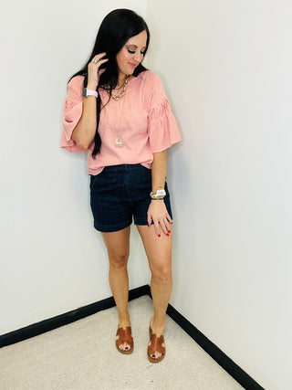 Judy Blue Trent Denim Trouser Shorts-Shorts-Judy Blue-Motis & Co Boutique, Women's Fashion Boutique in Carthage, Missouri