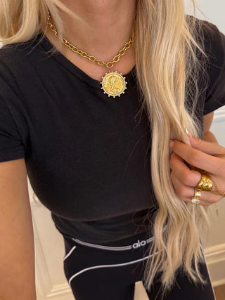 Sutton Gold Coin Necklace-Necklaces-ChanSutt-Motis & Co Boutique, Women's Fashion Boutique in Carthage, Missouri