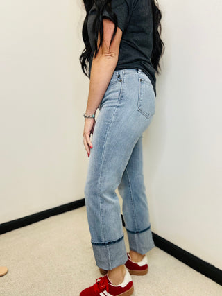 Judy Blue Turner Straight Dad Jeans-Jeans-Judy Blue-Motis & Co Boutique, Women's Fashion Boutique in Carthage, Missouri