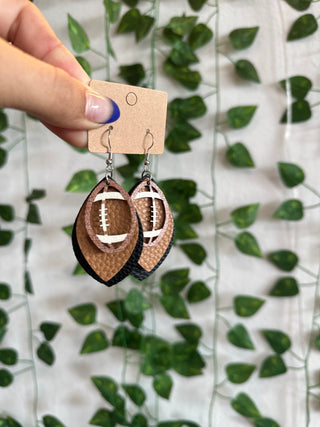 Dangle Football Earrings-Earrings-MOTIS-Motis & Co Boutique, Women's Fashion Boutique in Carthage, Missouri