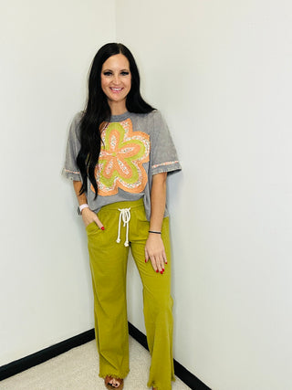 Flo Flower Patch Boho Top-Short Sleeves-EASEL-Motis & Co Boutique, Women's Fashion Boutique in Carthage, Missouri
