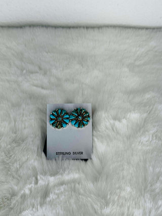 Tricia Turquoise Mini Cluster Earrings