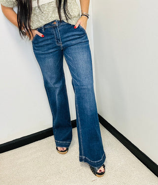 Risen Preston Wide Leg Trouser Jeans-jeans-Risen-Motis & Co Boutique, Women's Fashion Boutique in Carthage, Missouri