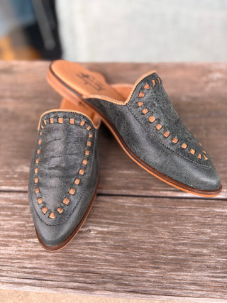 Agave Sky Adaire Woven Blue Leather Mule-Mules-Agave Sky-Motis & Co Boutique, Women's Fashion Boutique in Carthage, Missouri