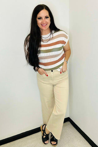 Oliver Khaki Wide Leg Pants-pants-EASEL-Motis & Co Boutique, Women's Fashion Boutique in Carthage, Missouri