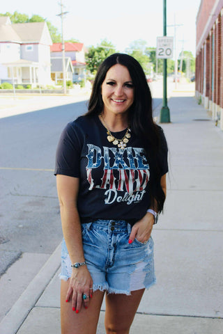 Dixie Land Delight Destroyed Graphic Tee-Graphic Tees-MOTIS-Motis & Co Boutique, Women's Fashion Boutique in Carthage, Missouri