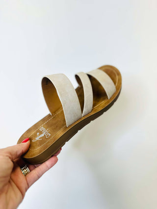 Corky's Linda Taupe Metallic Strappy Sandal-Sandals-Motis-Motis & Co Boutique, Women's Fashion Boutique in Carthage, Missouri