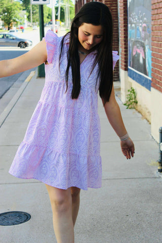 Isabella Pink Tired Dress-Dresses-GiGiO-Motis & Co Boutique, Women's Fashion Boutique in Carthage, Missouri