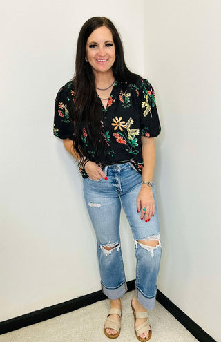Axel Tummy Control Risen Straight Cuff Jeans-jeans-Risen-Motis & Co Boutique, Women's Fashion Boutique in Carthage, Missouri