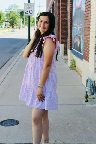 Isabella Pink Tired Dress-Dresses-GiGiO-Motis & Co Boutique, Women's Fashion Boutique in Carthage, Missouri