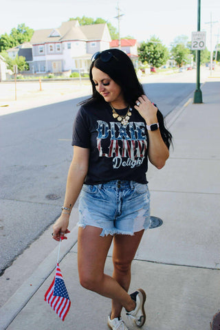 Dixie Land Delight Destroyed Graphic Tee-Graphic Tees-MOTIS-Motis & Co Boutique, Women's Fashion Boutique in Carthage, Missouri