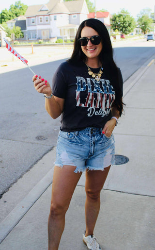 Dixie Land Delight Destroyed Graphic Tee-Graphic Tees-MOTIS-Motis & Co Boutique, Women's Fashion Boutique in Carthage, Missouri