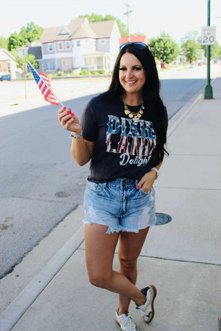 Dixie Land Delight Destroyed Graphic Tee-Graphic Tees-MOTIS-Motis & Co Boutique, Women's Fashion Boutique in Carthage, Missouri