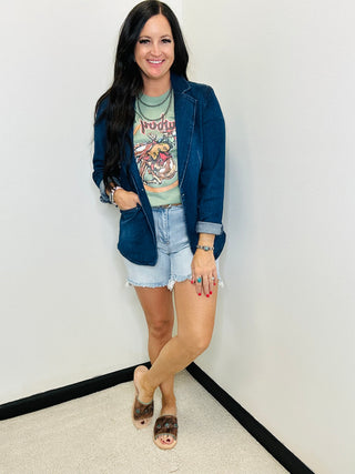 Cowboy Circle Sage Graphic Tee XOXO Art Co-Graphic Tees-XOXO ART & Co-Motis & Co Boutique, Women's Fashion Boutique in Carthage, Missouri