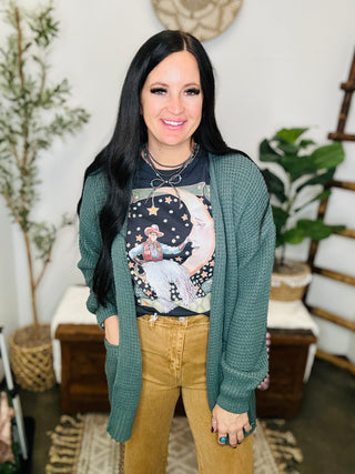 Cowboy in The Moon Graphic Tee XOXO Art Co-Graphic Tees-XOXO ART & Co-Motis & Co Boutique, Women's Fashion Boutique in Carthage, Missouri