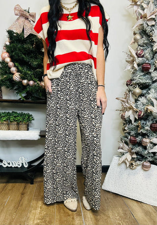 Lex Leopard Print Wide Leg Pants-Pants-Very J-Motis & Co Boutique, Women's Fashion Boutique in Carthage, Missouri