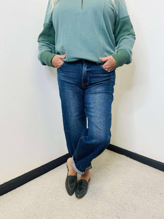 Burt High Rise Risen Barrel Jeans-jeans-Risen-Motis & Co Boutique, Women's Fashion Boutique in Carthage, Missouri