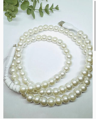 Pearl Beaded Phone Charger-Phone Accessories-Kaydee Lynn-Motis & Co Boutique, Women's Fashion Boutique in Carthage, Missouri