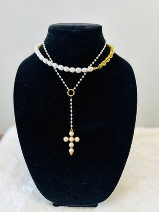 Willow Gold and Pearl Necklace-Necklaces-ChanSutt-Motis & Co Boutique, Women's Fashion Boutique in Carthage, Missouri
