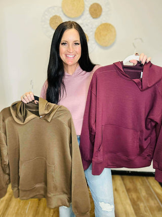 Helen Relaxed Everyday Casual Hoodie Wine-Hoodies-Dear Scarlett-Motis & Co Boutique, Women's Fashion Boutique in Carthage, Missouri