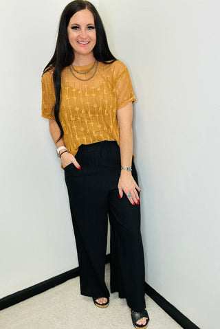 Toby Black Wide Leg Lined Pants-pants-staccato-Motis & Co Boutique, Women's Fashion Boutique in Carthage, Missouri