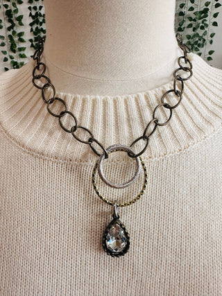 Floating Pendant Vintage Style Necklace-Necklaces-Lost & Found-Motis & Co Boutique, Women's Fashion Boutique in Carthage, Missouri