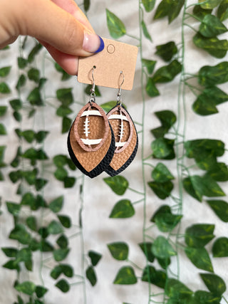 Dangle Football Earrings-Earrings-MOTIS-Motis & Co Boutique, Women's Fashion Boutique in Carthage, Missouri